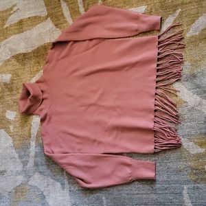 Burnt Brown Soft Fringe Sweater